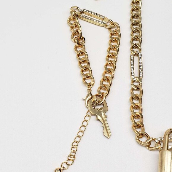 100% Auth Louis Vuitton Lock & Key with Unbranded Gold Plated Chain Necklace - Picture 7 of 11